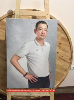 Tranh chân dung tranh vẽ sơn dầu chân dung SV33