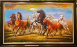 Tranh sơn dầu mã đáo thành công đẹp sv08