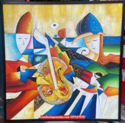 Tranh sơn dầu trừu tượng đẹp sv 51