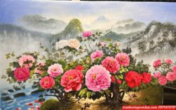 Tranh hoa mẫu đơn sang trọng Sv75