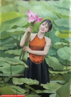 Tranh sơn dầu chân dung vẽ theo yêu cầu nghệ thuật