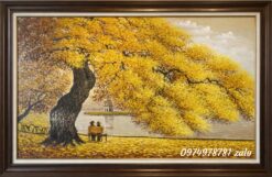 Tranh hồ gươm Lộc Vừng - Tranh sơn dầu